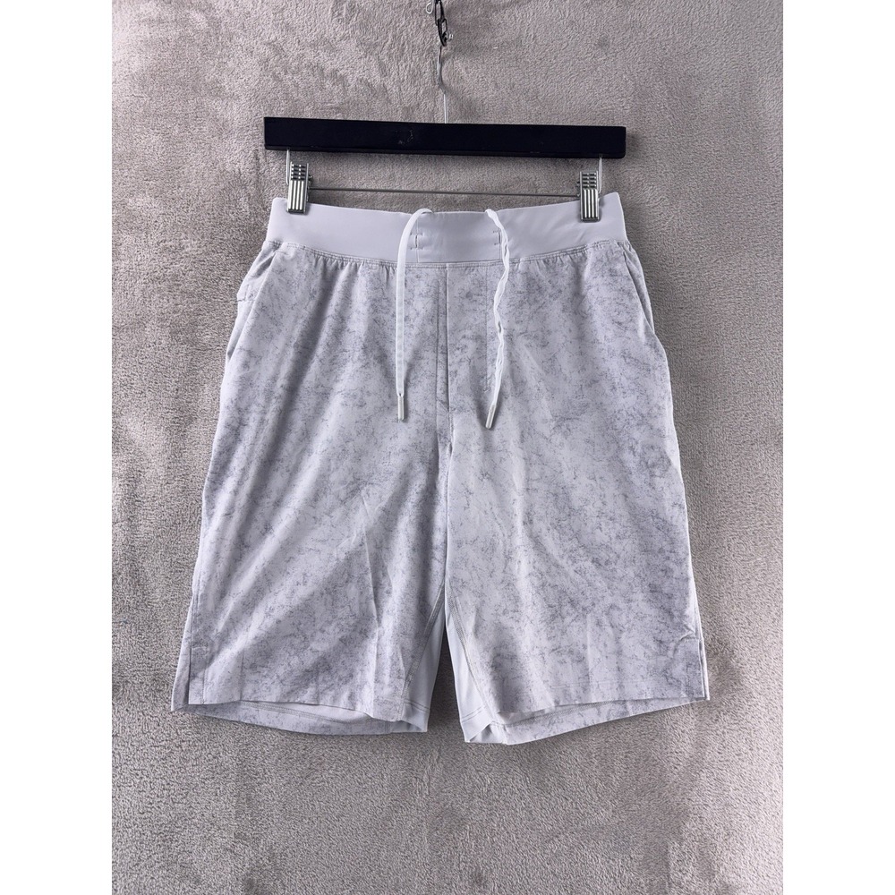 Lululemon The Shorts Mens Size Small Gray Marble Linerless Performance